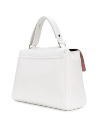 Sac fourre-tout en cuir blanc Orciani