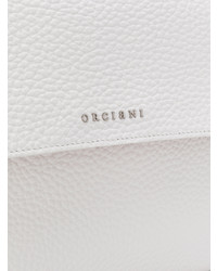 Sac fourre-tout en cuir blanc Orciani