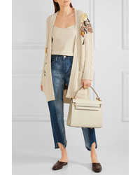 Sac fourre-tout en cuir blanc Valentino