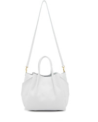 Sac fourre-tout en cuir blanc