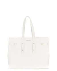 Sac fourre-tout en cuir blanc Orciani