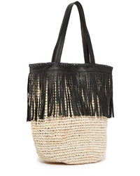 Sac fourre-tout en cuir blanc Cleobella