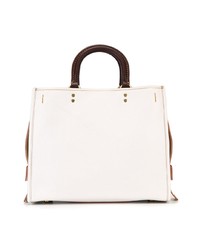 Sac fourre-tout en cuir blanc Coach