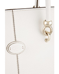 Sac fourre-tout en cuir blanc Tod's