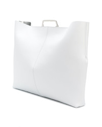 Sac fourre-tout en cuir blanc MM6 MAISON MARGIELA