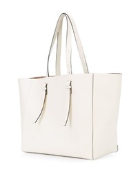 Sac fourre-tout en cuir blanc Valextra