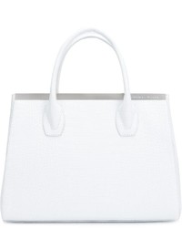 Sac fourre-tout en cuir blanc Thomas Wylde