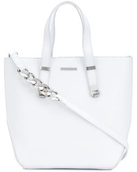 Sac fourre-tout en cuir blanc Thomas Wylde