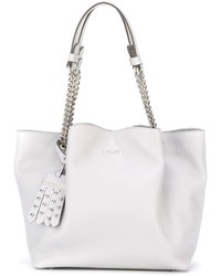 Sac fourre-tout en cuir blanc Tod's