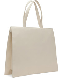 Sac fourre-tout en cuir blanc At.Kollektive