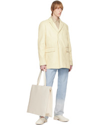 Sac fourre-tout en cuir blanc At.Kollektive