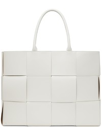 Sac fourre-tout en cuir blanc Bottega Veneta