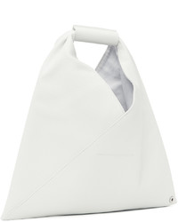 Sac fourre-tout en cuir blanc MM6 MAISON MARGIELA