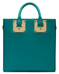 Sac fourre-tout en cuir bleu canard Sophie Hulme