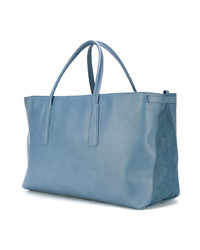 Sac fourre-tout en cuir bleu clair Zanellato