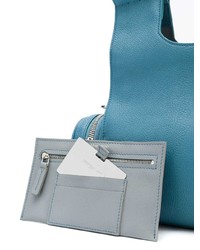 Sac fourre-tout en cuir bleu clair Corto Moltedo