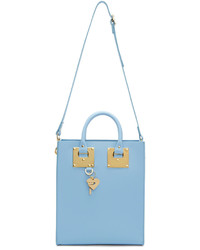 Sac fourre-tout en cuir bleu clair Sophie Hulme