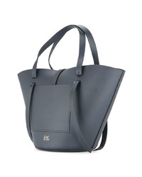 Sac fourre-tout en cuir bleu marine Zac Zac Posen