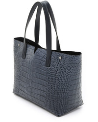 Sac fourre-tout en cuir bleu marine Vince