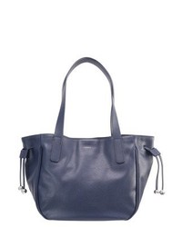 Sac fourre-tout en cuir bleu marine Esprit