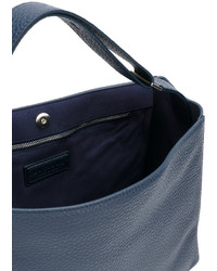 Sac fourre-tout en cuir bleu marine Orciani