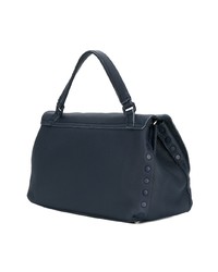 Sac fourre-tout en cuir bleu marine Zanellato