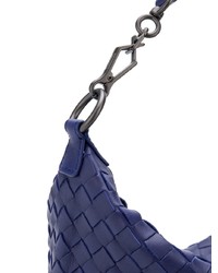 Sac fourre-tout en cuir bleu marine Bottega Veneta