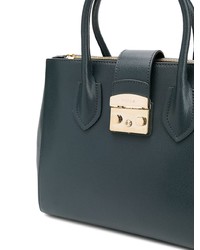 Sac fourre-tout en cuir bleu marine Furla