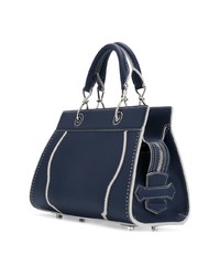 Sac fourre-tout en cuir bleu marine Altuzarra