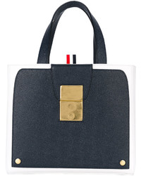 Sac fourre-tout en cuir bleu marine Thom Browne