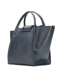 Sac fourre-tout en cuir bleu marine Fabiana Filippi