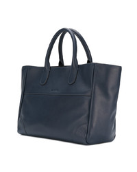 Sac fourre-tout en cuir bleu marine Tila March