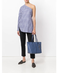 Sac fourre-tout en cuir bleu Tod's