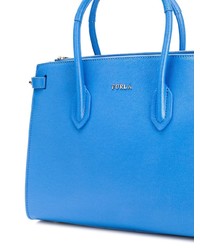 Sac fourre-tout en cuir bleu Furla