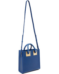 Sac fourre-tout en cuir bleu Sophie Hulme