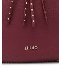 Sac fourre-tout en cuir bordeaux Liu Jo