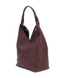 Sac fourre-tout en cuir bordeaux Anya Hindmarch