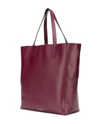 Sac fourre-tout en cuir bordeaux Karl Lagerfeld