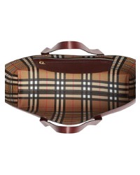 Sac fourre-tout en cuir bordeaux Burberry