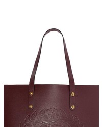 Sac fourre-tout en cuir bordeaux Burberry