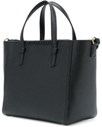 Sac fourre-tout en cuir brodé noir Salvatore Ferragamo