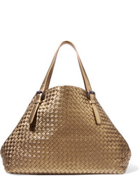 Sac fourre-tout en cuir doré Bottega Veneta