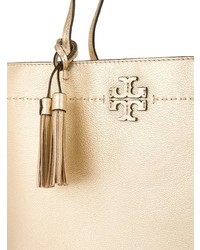 Sac fourre-tout en cuir doré Tory Burch