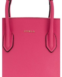 Sac fourre-tout en cuir fuchsia Furla