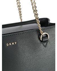 Sac fourre-tout en cuir gris foncé DKNY