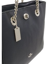 Sac fourre-tout en cuir gris foncé Coach