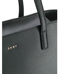 Sac fourre-tout en cuir gris foncé DKNY