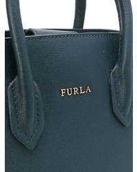 Sac fourre-tout en cuir gris foncé Furla