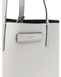 Sac fourre-tout en cuir gris DKNY