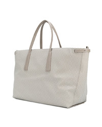 Sac fourre-tout en cuir gris Zanellato